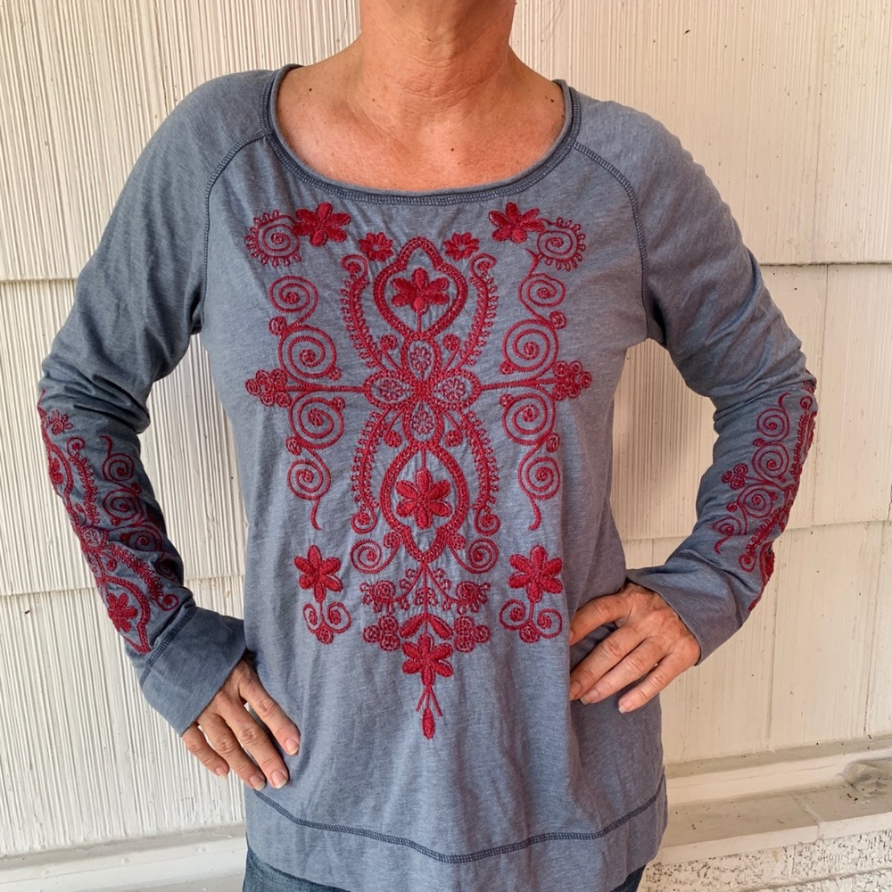 Johnny Was long sleeve shirt size M